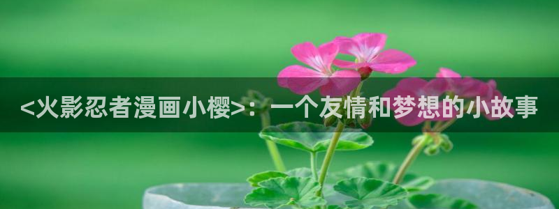无耻之徒韩漫免费漫画在线观看：<火影忍者漫画小樱>：一个友情和梦想的小故事